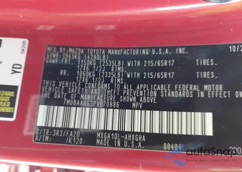 2023 Toyota Corolla Cross Le from USA, damaged, VIN 7MUBAAAG3PV070886